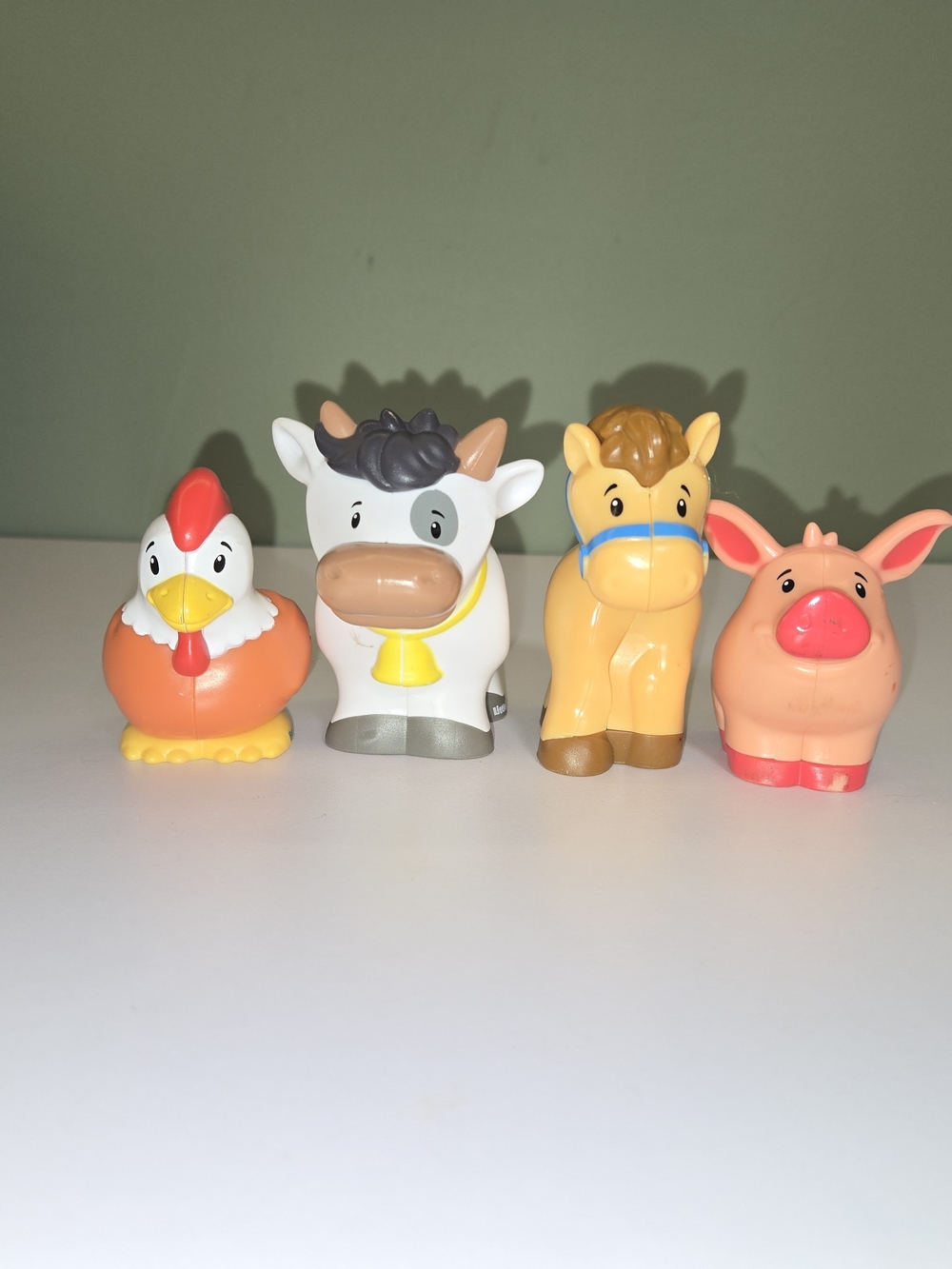 Fisher-Price Farm Animal Bath Toy Set - Orange, White, Yellow, Pink